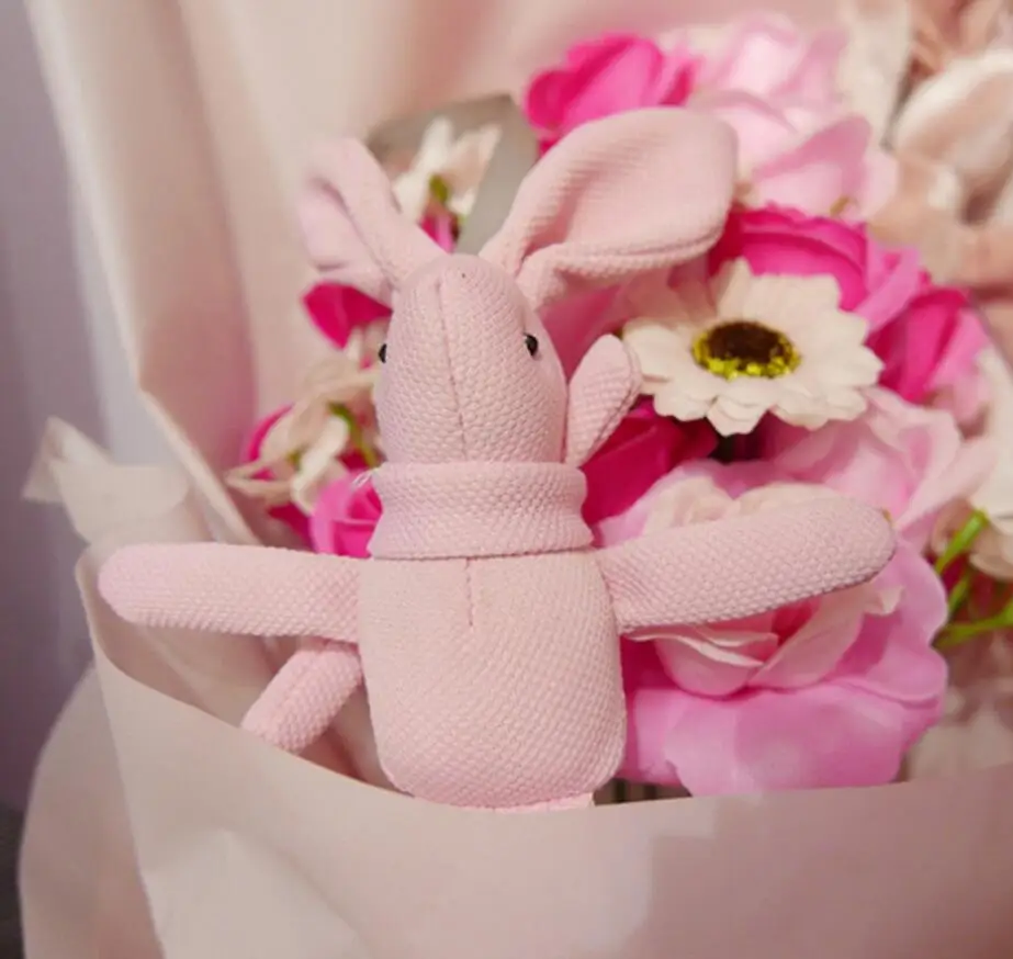 2019 новые макароны wish кролик кукла подарок на день Святого Валентина вечный букет