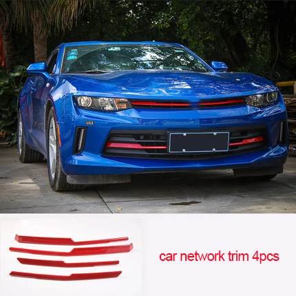 Для Chevrolet Camaro Bumblebee- хром Красный Цвет Средняя сетка отделка 4 шт