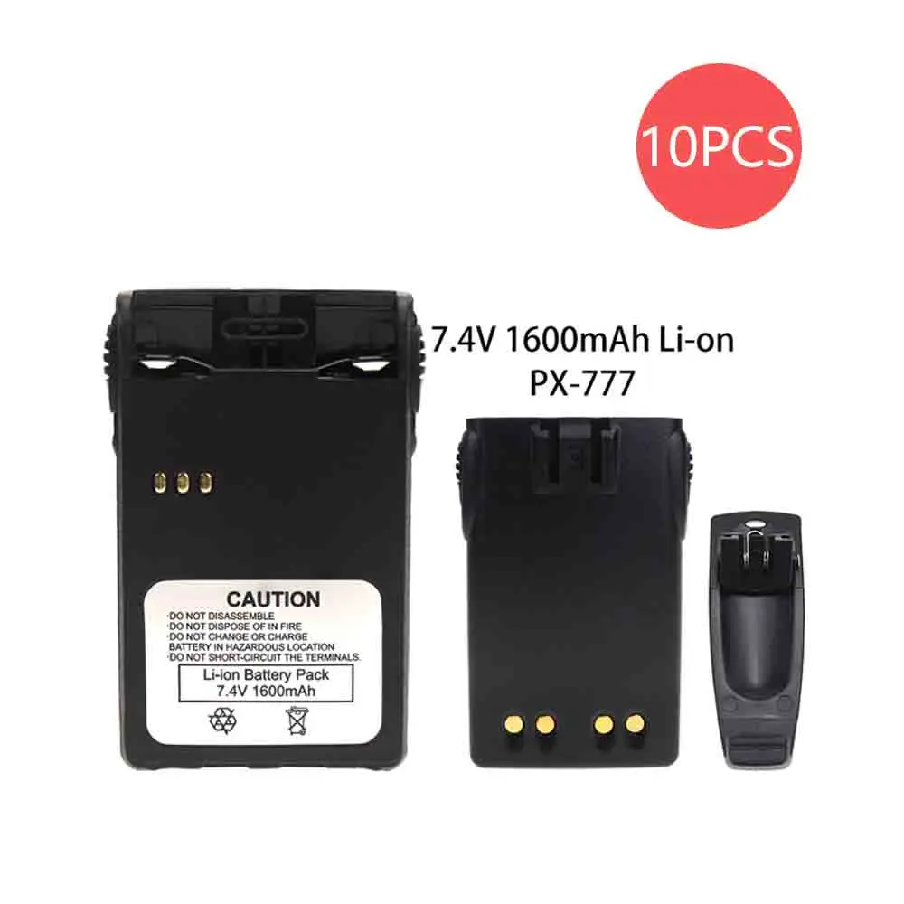 10X Батарея для Puxing PX-328 PX-777 PX-888K PX888 PX728 плюс Weierwei VEV-3288S радио - Цвет: Black