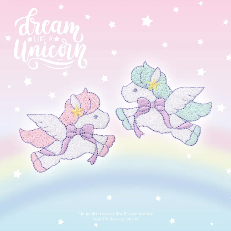 

Flying Unicorn Self-adhesive Patch Embroidered Cloth Stickers Cute Clothes Mobile Phone Decorative Accessories