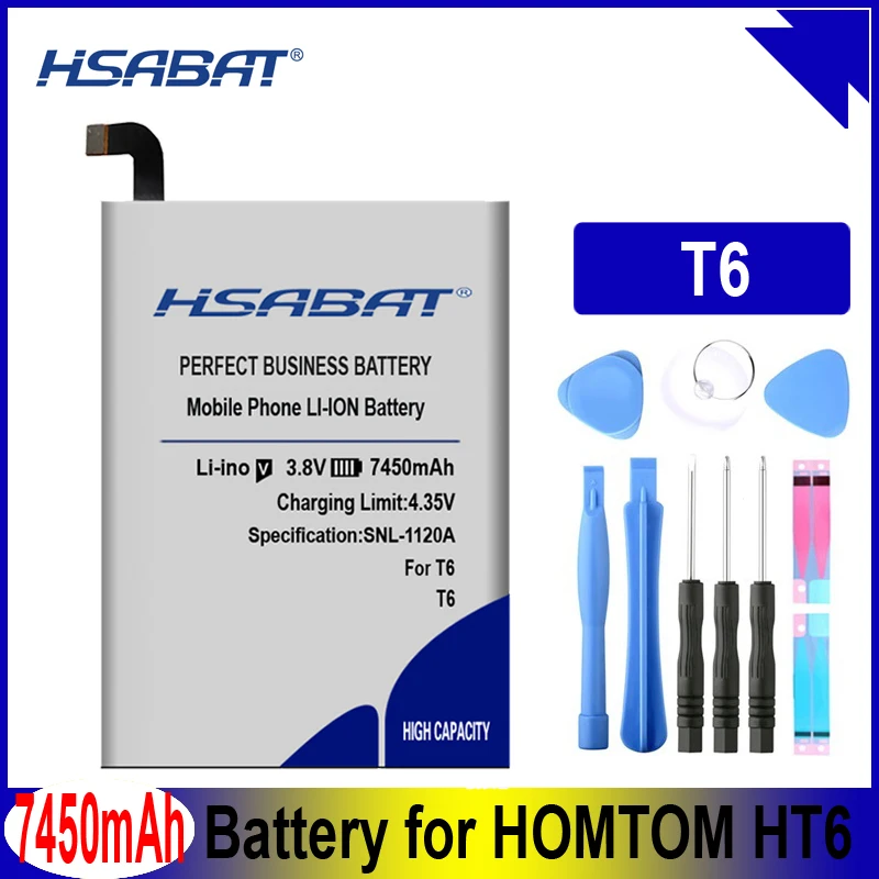 Аккумулятор HSABAT 7450 мАч для HOMTOM HT6 и DOOGEE T6 и DOOGEE T6 Pro