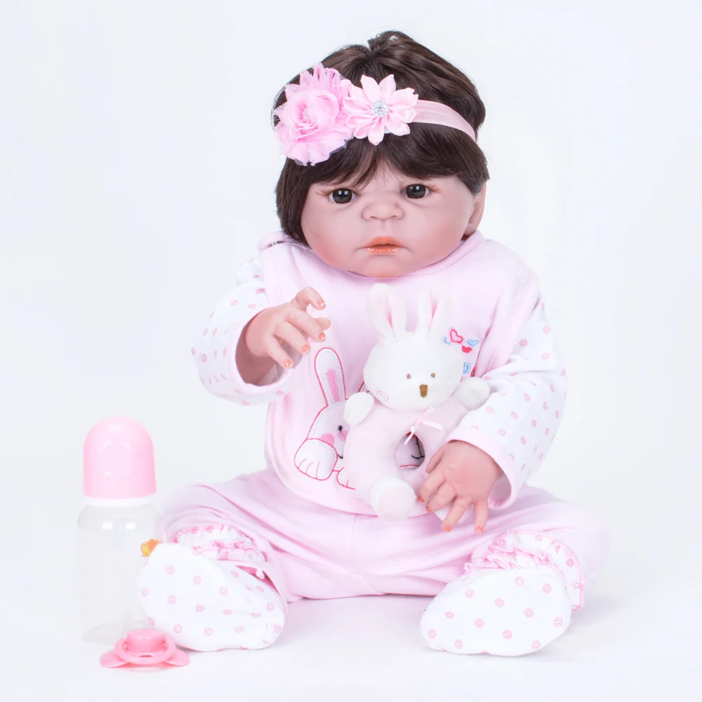 2" 55 см мягкий полностью силиконовый виниловый реалистичный Bebe Baby Doll горячая Распродажа куклы Reborn Baby игрушка реалистичный ребенок подарок на день рождения