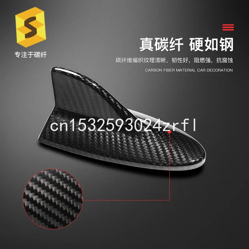 

Car Carbon Fiber Fin Antenna Cover Trim FM AM Radio Fin Aerial Adhesive Tabe for Lexus LS LX ES IS