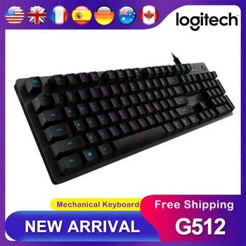 

Original Logitech G512 Keyboard Backlight Mechanical Keyboard 104 Keys for PC Gaming Office Wired Macroprogramming