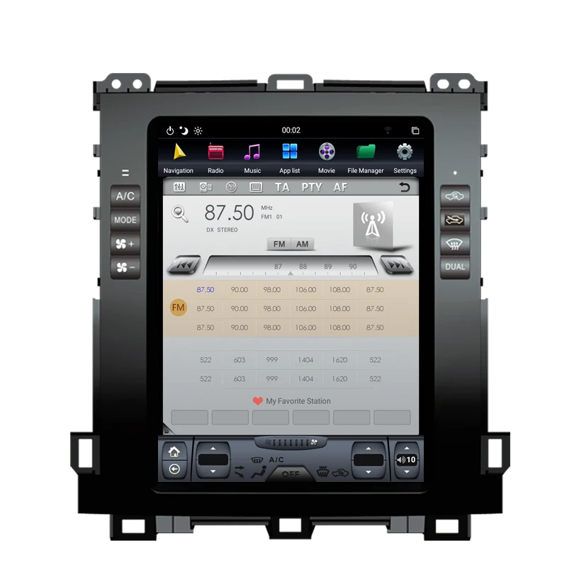 Top NAVITOPIA 10.4inch 4G+64GB Tesla Style Vertical Screen Android 8.1 Car DVD GPS Navigation for Toyota Prado 2002-2009 11