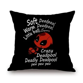 

Funny Deadpool Little Ball Of Vengence Cotton Pillow Case Covers Throw Pillow Case Sofa Cushion Cover,Ideal Gifts