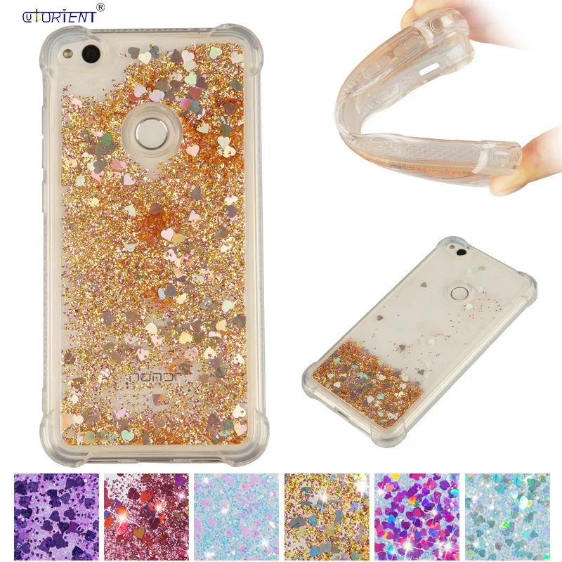 Чехол для Huawei P8 lite 2017 P9 Lite Dynamic Love Heart quicksand Honor 8 PRA-LX1 PRA-LA1 PRA LX1 LA1 Coque Funda | Мобильные