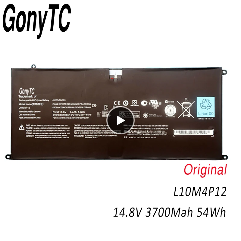 GONYTC L10M4P12 4ICP5/56/120 Original laptop Battery For Lenovo Yoga 13 u300s U300s-IFI U300s-ISE Yoga13-IFI Yoga13-ITH | Компьютеры и