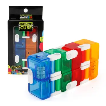 

Creative Folding Cube LED Glowing Infinitely Changing Cube Toy for Autism and ADHD Relief Focus Anxiety Stress Gift