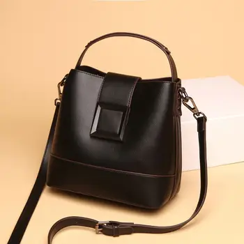 

Luxury Pu Leather Handbags Women Small Shoulder Bucket Bags Fashion Designer Ladies Crossbody Bags for Women Messenger Bag New