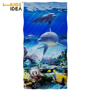 

Funny Dolphin Towelie Big Lounger Beach Towel Novelty Travel Bath Towels for Adult Large Lightweight Sport Face Towel Gym Men