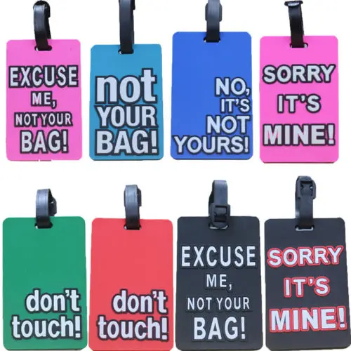 

Letter Pattern Travel Luggage Bag Tag Name Address ID Label Plastic Portable Suitcase Baggage Tags New Style
