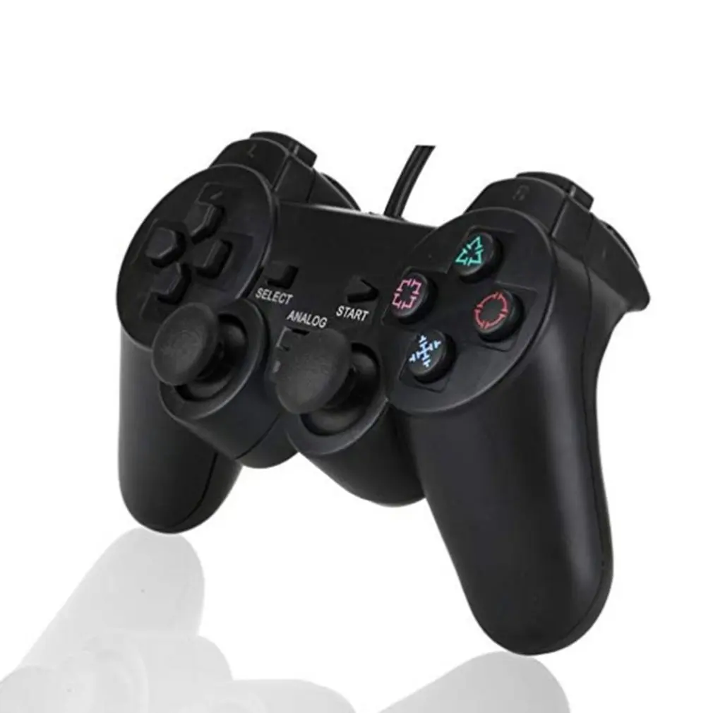 Проводные контроллеры геймпады для sony PS2 Playstation 2 Dual Shock консоль для видеоигр джойстик геймпады длинный кабель джойстик Dropship