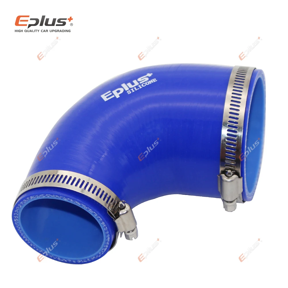 EPLUS Universal Silicone Tubing Hose 90 Degrees big to small Connector Car Intercooler Turbo Intake Pipe Coupler Blue Multi Size silicone hose,silicone hose connector