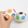 7cm 12 Holes Rainbow Color Press The Magic Ball Cube Football Design Intellectual Kids Educational Learning Decompression Toys
