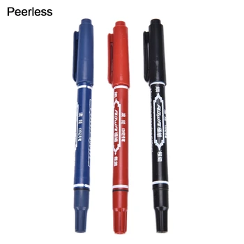 

Peerless 3 Colors Twin Tips Doubled Head CD DVD Media Disc Quick-drying Writing Pens Marker Pen