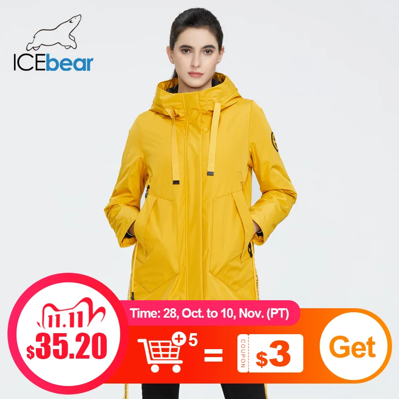 ICEbear 2020 новое осенне зимнее женское пальто с капюшоном повседневная качественная модная зимняя куртка брендовая одежда|Парки| | АлиЭкспресс