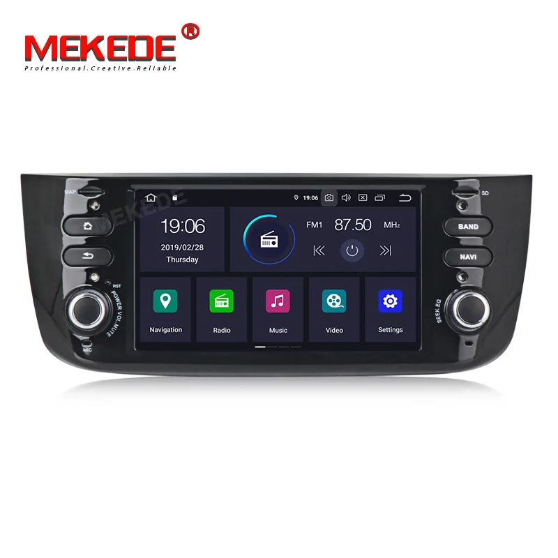 Discount MEKEDE IPS DSP Car Radio 6.2 inch Android 9.0 4+64G video out Car DVD Player For Fiat/Linea/Punto 2012-2015 1