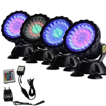 

4Pcs Rgb Led Underwater Spotlight Waterproof Ip68 Underwater Color Spotlight 7 Colors Change Swimming Pool Fountain Pond Water G
