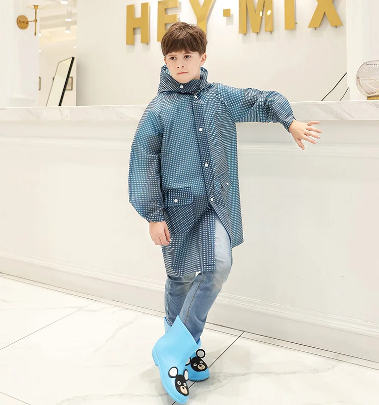 Fashion-travel-hiking-raincoat-poncho-children-s-Plaid-pocket-raincoat-student-raincoat-EVA-children-s-raincoat (1)