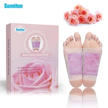 

12Pcs Sumifun Natural Rose Extract Detox Foot Patchimprove Sleeping Pads for Toxins Rose Oil Extracts Plaster Health Care K04001