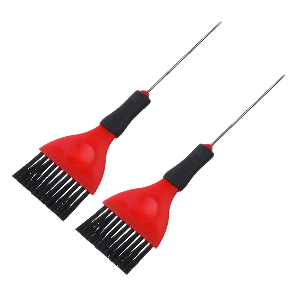 2Pcs Hair Color Tint / Dye Brushes (Red & Black), Large Tint Brush-Quicker application, Easy Clean-up