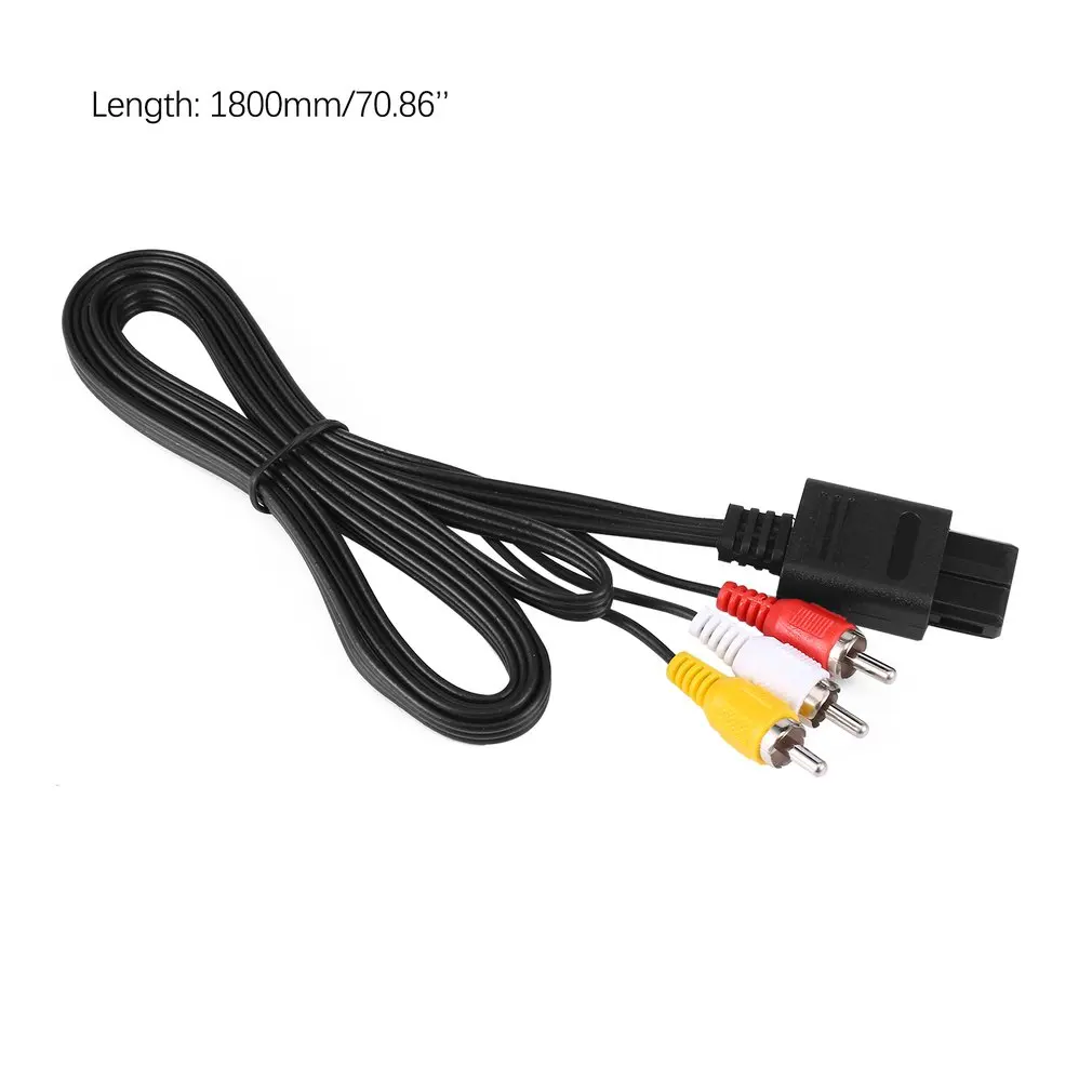 1,8 м AV tv RCA видео шнур, кабель для nintendo для N64 игровой кабель аудио выход Разъемы