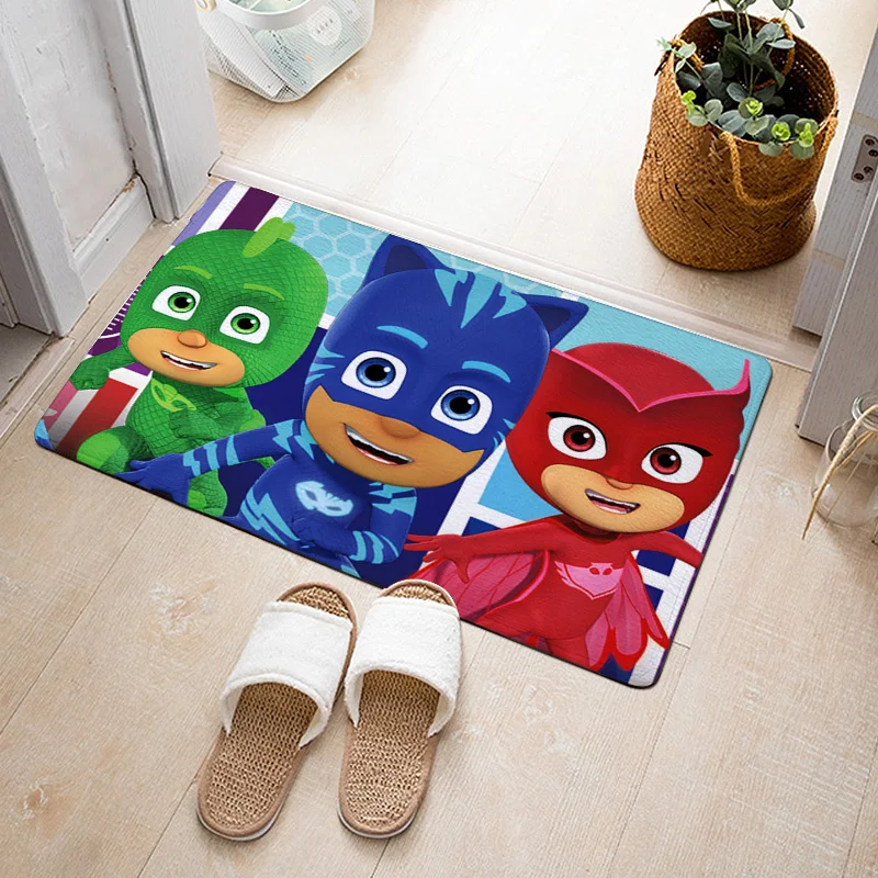 1pcs 40*60 см Pj Маски мультфильм фигура водопоглощающий ковер Catboy Owlette Gekko ковры для дома гостиная игрушки для детей подарок - Цвет: 1pcs