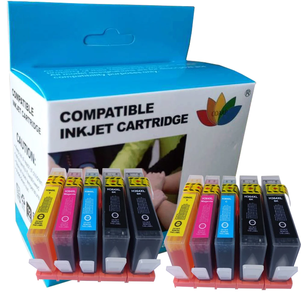 10x совместимый чернильный картридж для HP 364 364XL Deskjet 3070A 3520 3522 Photosmart 5510 5520 6510 7510 C6300
