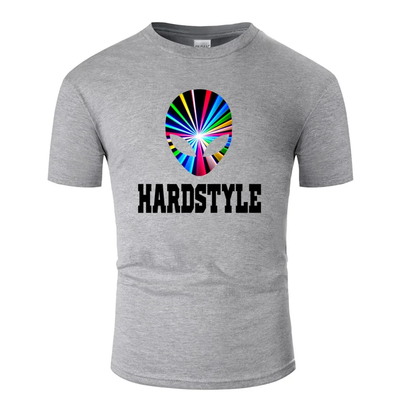 Забавная стройка hardstyle Футболка Мужская Унисекс размера плюс 3xl 4xl 5xl уникальная мужская футболка хлопок с юмором хип хоп - Цвет: Men-Gray