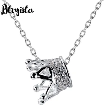 

Blvyisla S925 Silver Chain Queen Crown Pendant Necklace Female Elegant Jewelry Gift 5Piece