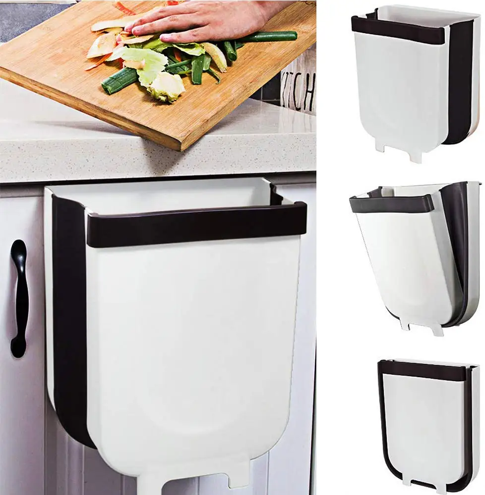Настенный Складной мусорный ящик для автомобиля Складная корзина для хранения отходов кухонная дверь шкафа подвесная корзина для мусора для ванной комнаты Туалет