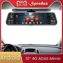 10 pouces 4G GPS Navigation voiture DVR ADAS miroir tableau de bord caméra Android FHD Auto enregistreur rétroviseur Vision nocturne(China)