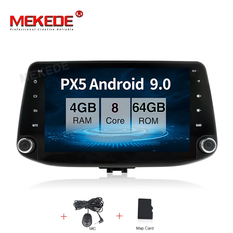 1din Android 9,0 автомобильный Радио плеер для hyundai i30 с для автомобиля, dvd Автомобильная камера GPS навигация автомобиля-стерео Зеркало Ссылка BT - Цвет: 64G model