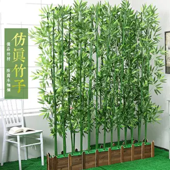 

Outdoor Stub Encryption Plastic Bamboo Flower Model Simple Green Leaf Hair Scenery Fine Water Ornament China Mobile Green