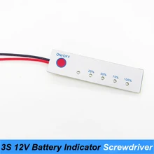 Indicator 2S 3S 4S 5S 6S 8.4V 12.6V 16.8V 21V 24V 12V Battery Capacity Indicator for Screwdriver Battery Capacity Tester Display Indicator 2S 3S 4S 5S 6S 8.4V 12.6V 16.8V 21V 24V 12V Battery Capacity Indicator for Screwdriver Battery Capacity Tester Display