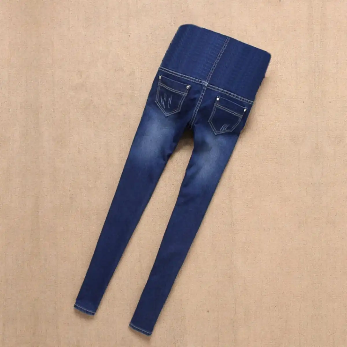 Customized For Tall Pregnant Women Long Version Of Maternity Pants Autumn Winter Trousers Skinny Plus Velvet Jeans Pants
