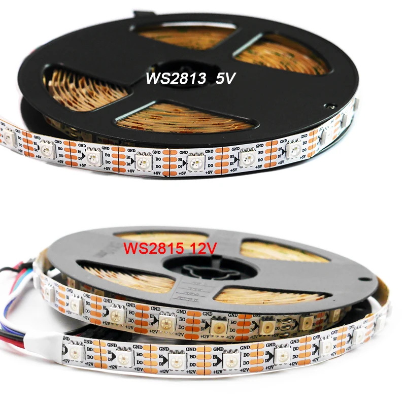 WS2813 RGB светодиодный полосы светильник двойной сигнал индивидуально адресуемых 1