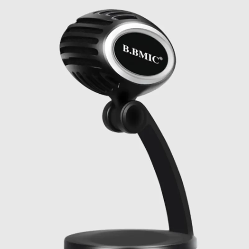 Серебристый Настольный микрофон с USB, 360 градусов, звукосниматель, голосовой разъем и воспроизведение компьютера, сверхдальний микрофон, домашний конденсаторный микрофон - Цвет: Серебристый