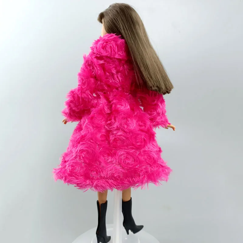 Зеленая Модная Одежда для кукол кукольный домик Barbie длинное пальто и Сумки из
