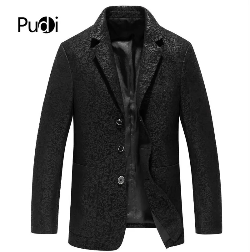 Pudi MT903 Новая модная мужская куртка из натуральной овечьей кожи повседневное пальто зимнее теплое высокое качество