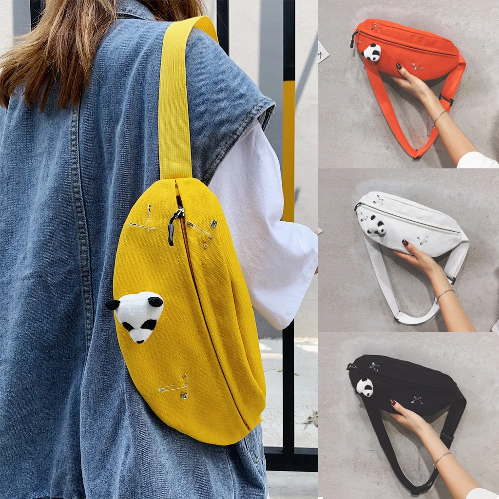 

OCARDIAN Waist Bags Colorful Waist Bag For Packs Style Belt Bag Giant panda ribbon Waist Pack Travelling Mobile Phone Bags S11