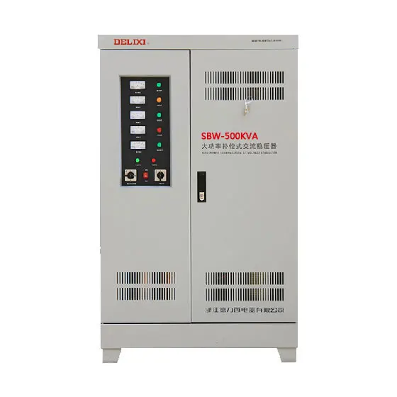 

DELIXI SBW-500KVA 500KW High Power Compensation Three Phase Voltage Stabilizer 500000VA compensated power regulator in/out 380V