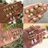 Vintage Rhinestone Geometric Flower Hollow Out Stud Earrings Set For Women Girls Fashion Imitation Pearl Shell Small Earrings ► Photo 2/6