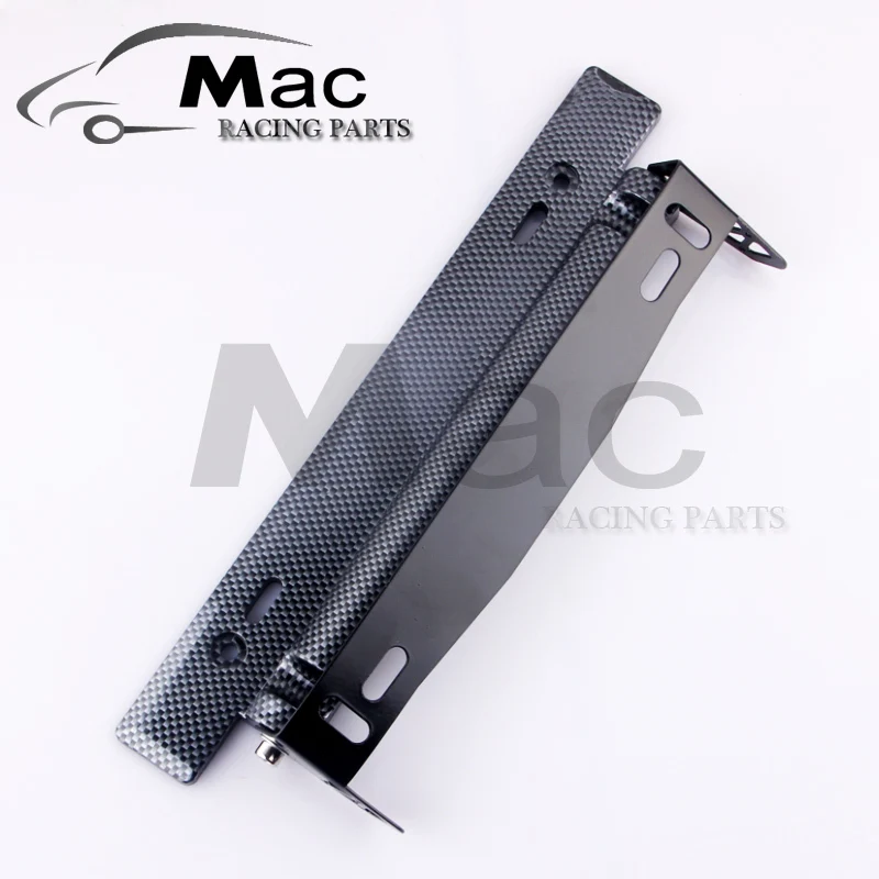 universal carbon fiber style adjustable number plate car License plate frame registration plate holder license plate holder