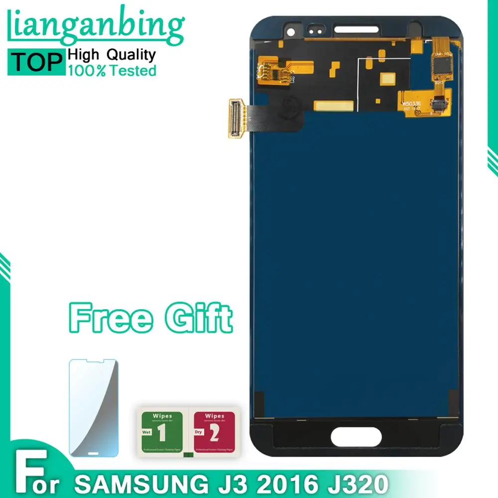 ЖК-дисплей для Samsung Galaxy J3 2016 J320 J320F J320H сенсорный экран дигитайзер в сборе сменный