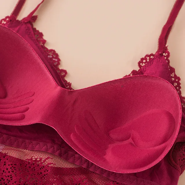 3D Sexy Lingerie Seamless Sport Bra U Type Top Bra Push Up Bralette Brassiere Women Underwear snowflake lace back bra wrap girls 2