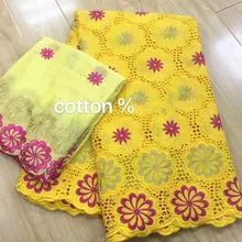 Самая популярная швейцарская вуаль швейцарские шнурки Tissu африканская сухая хлопковая кружевная ткань из Дубая белая открытая нигерийские кружева вуаль 7Y