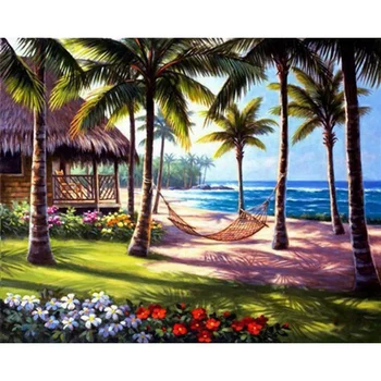 

5D Diamond Painting Kits Full Drill Diamond Art Coconut Tree Home Decor Gifts