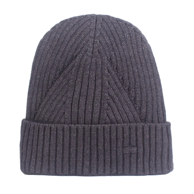New Hot Men Women Skull Cap Beanie Hat Stretch Knit Cuffed Slouchy Winter Beanie Velvet Lining For Snowboard Skiing Skating Caps - Цвет: DH
